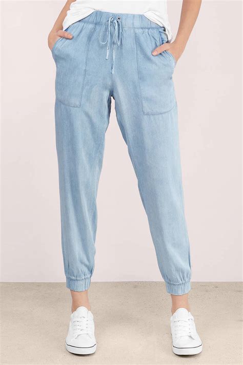 denim joggers for girls